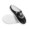 thumbnail image 3 of Daiia Black White Hat Skull Print Women’s Fuzzy Slippers Memory Foam Lightweight House Shoes Cozy Loafer Flannel House Shoes-35/36, 3 of 7