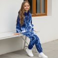 thumbnail image 5 of Uorisanigo 2Pcs Set Long Sleeve Blue Lightning Print Pullover Hoodie Sweatshirt and Jogger Pants Casual Kids Boys Girls Fall Outfits Sets Sweatshirt and Sweatpants Outfit, 5 of 7