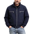 thumbnail image 3 of UVEASISHA Bomber Jackets Men Stand Collar Work Jacket Durable Casual Full Zip Utility Jackets Button Hem Lightweight Jacket with Zipper Pockets Navy M, 3 of 7