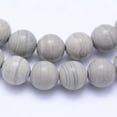 thumbnail image 3 of 5 Strand Natural Silver Line Jasper Beads Strands Round 6mm Hole: 1mm, 3 of 3