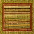 thumbnail image 1 of Ahgly Company Machine Washable Indoor Square Southwestern Yellow Country Area Rugs, 5' Square, 1 of 4