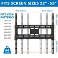 thumbnail image 5 of Mount-It! Mobile TV Stand Cart | Fits 32"-55" Flat Screen TVs | Adjustable Shelf Included, 5 of 9
