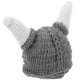 thumbnail image 2 of GOOHOCHY Precioso sombrero de cuerno de buey para bebé, gorros para niños de otoño e invierno, gorro de lana cálido de ganchillo para bebé, gris, 2 of 7