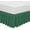 Green, variant on Wrap Around Elastic Eyelet Bed Skirts 14 1/2 Inches Drop Dust Ruffle Three Fabric Sides Easy On/Easy Off Adjustable Polyester Cotton