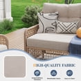 thumbnail image 3 of UDPATIO Patio Conversation Set, Rattan Wicker Furniture, 6 Piece Outdoor Sectional Set with Coffee Table & All-Weather Wicker, Beige, 3 of 9
