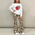 thumbnail image 4 of Cethrio Girls Graphic Outfit Sets, Pullover Long Sleeve Spring Fall 2 PC Girls' Clothing Sets White Size 11-12 T, 4 of 7