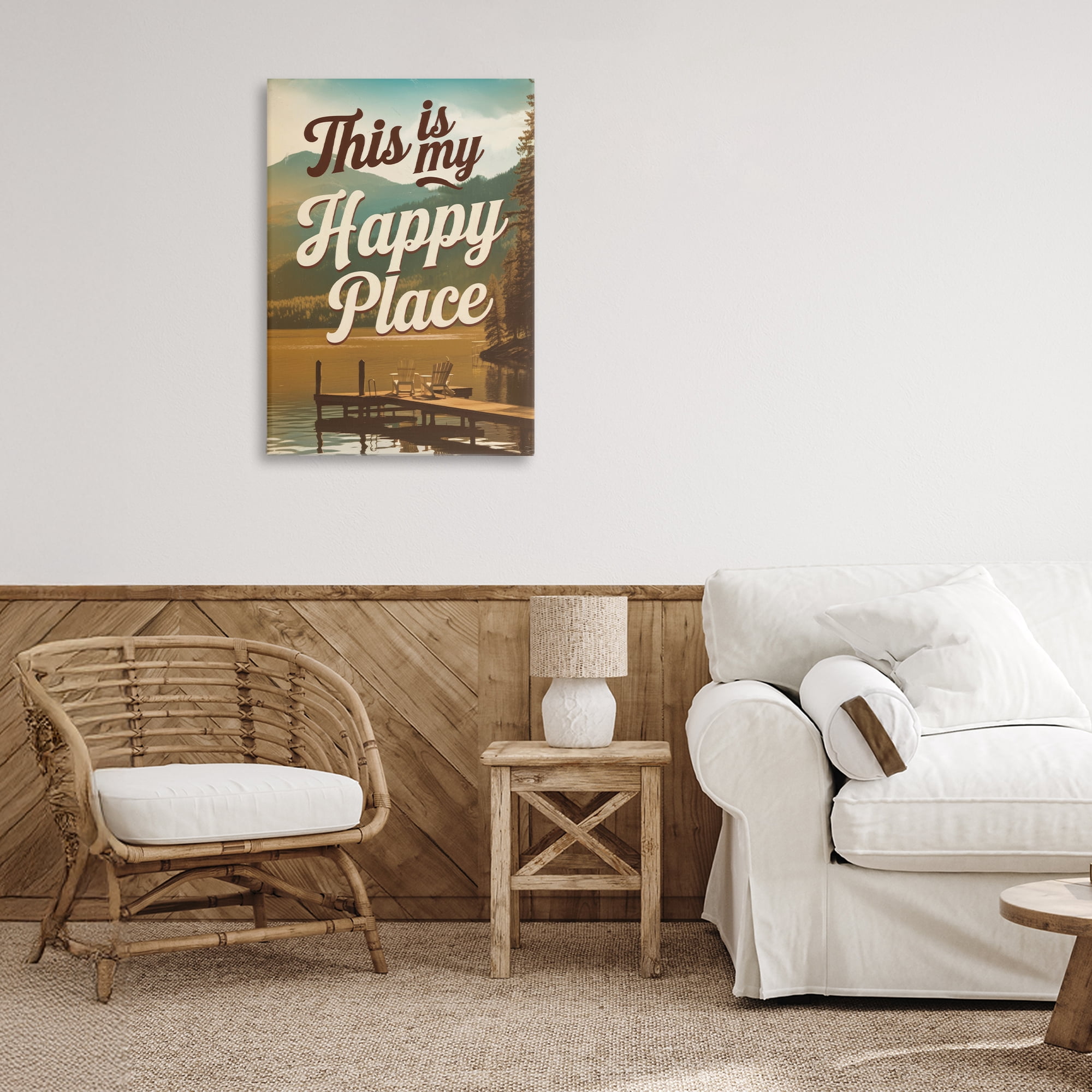 Stupell Industries Vintage My Happy Place Canvas Wall Art, design by Andreas Magnusson