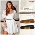 thumbnail image 3 of SUOSDEY Skinny Women Belt Thin Women Belt Ladies Dresses Belt with Alloy Turn Lock, 3 of 8