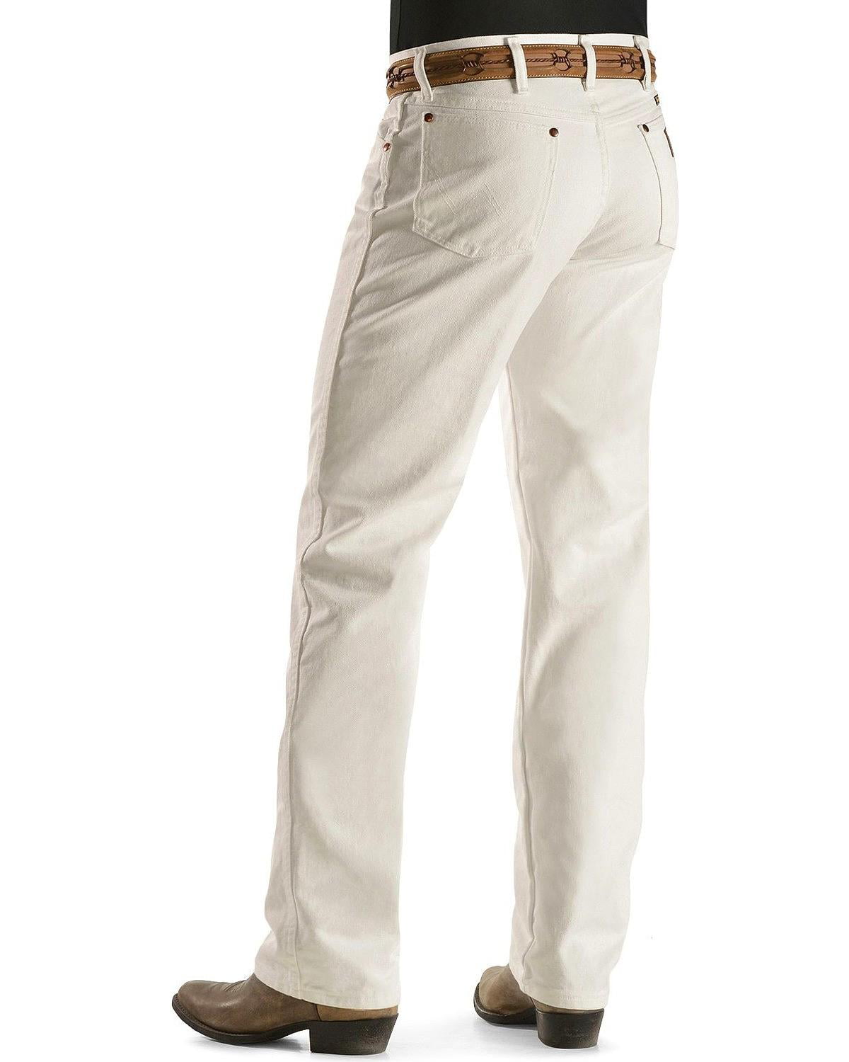 white wrangler pants