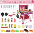 thumbnail image 2 of Parrilla para barbacoa Play Kitchen Toys Bstoyder con humo y rosa claro, 2 of 7