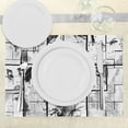 thumbnail image 3 of Ambesonne Eiffel Tower Place Mats Set of 4, Modern Paris Girl, Standard Size, Black White Grey, 3 of 6