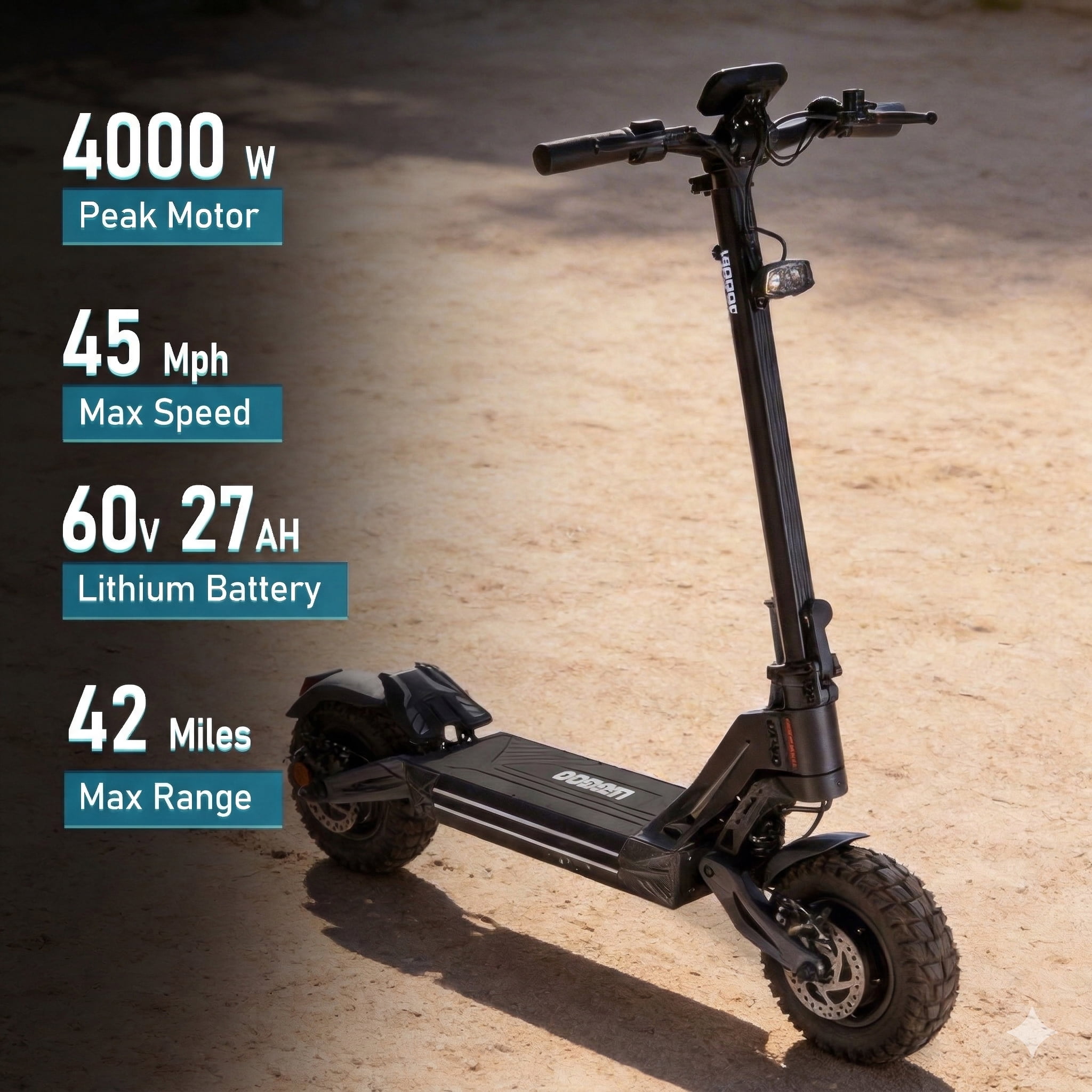 EOEOTWO K2MAX Dual Motor Electric Scooter for Adults, 4000W Peak 45MPH Fast Off-Road E-Scooter, 60V 27Ah Battery 42 Miles Range, 11" All-Terrain Tires Foldable Commuting Scooter UL2272