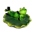thumbnail image 2 of Estatua de rana flotante de agua estatua de animales Decoración de estanques divertidos decoración de estanques Ornamento de resina para patio jardín Estilo B, 2 of 8