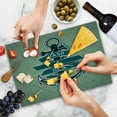 thumbnail image 4 of Anchor Cutting Board, Nautical Themed with Land and Sea Text on Rhomb Check, Decorative Tempered Glass Cutting and Serving Board, in 3 Sizes, by Ambesonne, 4 of 5