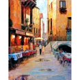 thumbnail image 2 of Street Caf?? after Rain Poster Print by Haixia Liu, 2 of 2
