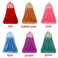 thumbnail image 3 of pitrice Hand Towel Coral Velvet Dishcloth Hanging Washing Cloth Towel Bathroom Kitchen Accessory Pattern Random, Purple, 3 of 8