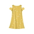 thumbnail image 6 of XADYUY Girls Sleeveless Dresses Casual A-Line Sleeveless Toddler Skater Polka Dot Loose Crew Neck Swing kids sundresses girls 4-16,Yellow 4-5 Years, 6 of 6