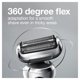 thumbnail image 4 of Maquinilla de afeitar eléctrica Braun Series 7 7020s Flex para hombre plateada, 4 of 8
