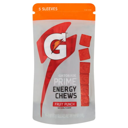 Gatorade G ® Series® Prime® Energy Chews Fruit Punch 5-1 onces. Manches