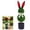 B, variant on Artificial Bunny Topiary 26in Bunny Shaped Topiary Trees Easter Decor Weather Resistant Boxwood Rabbit Shaped with Ground Spike Options for Outdoor Indoor Porch Home Garden(D)