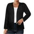 thumbnail image 2 of HongQid Women's Cardigan Lightweight Long Sleeve Open Front Hollow Lace Long Sleeve Tops, 2 of 5
