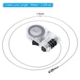 thumbnail image 2 of Uxcell 3.28 Feet Retractable Cable Lock, 3 Digit Steel Cable Rope Portable Resettable Adjustable Code Lock, White, 2 of 5