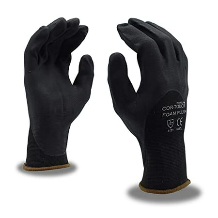 

12-Pack of Cordova 6897S Cor-Touch Foam Plus Work Gloves 13-Gauge Black Nylon Shell 3/4 Black Micro-Foam Nitrile Coating Small