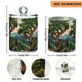 thumbnail image 5 of Yayeee 4 Pack Qtip Holder Bathroom Cotton Swab Canister with Lid Clear Dispenser Set, Retro Pine Tree, 5 of 6