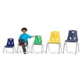 thumbnail image 3 of Jonti-Craft Berries Plastic Chairs with Chrome-Plated Legs - Teal Polypropylene Seat - Steel Frame - Four-legged Base - Teal - 1 Each, 3 of 5