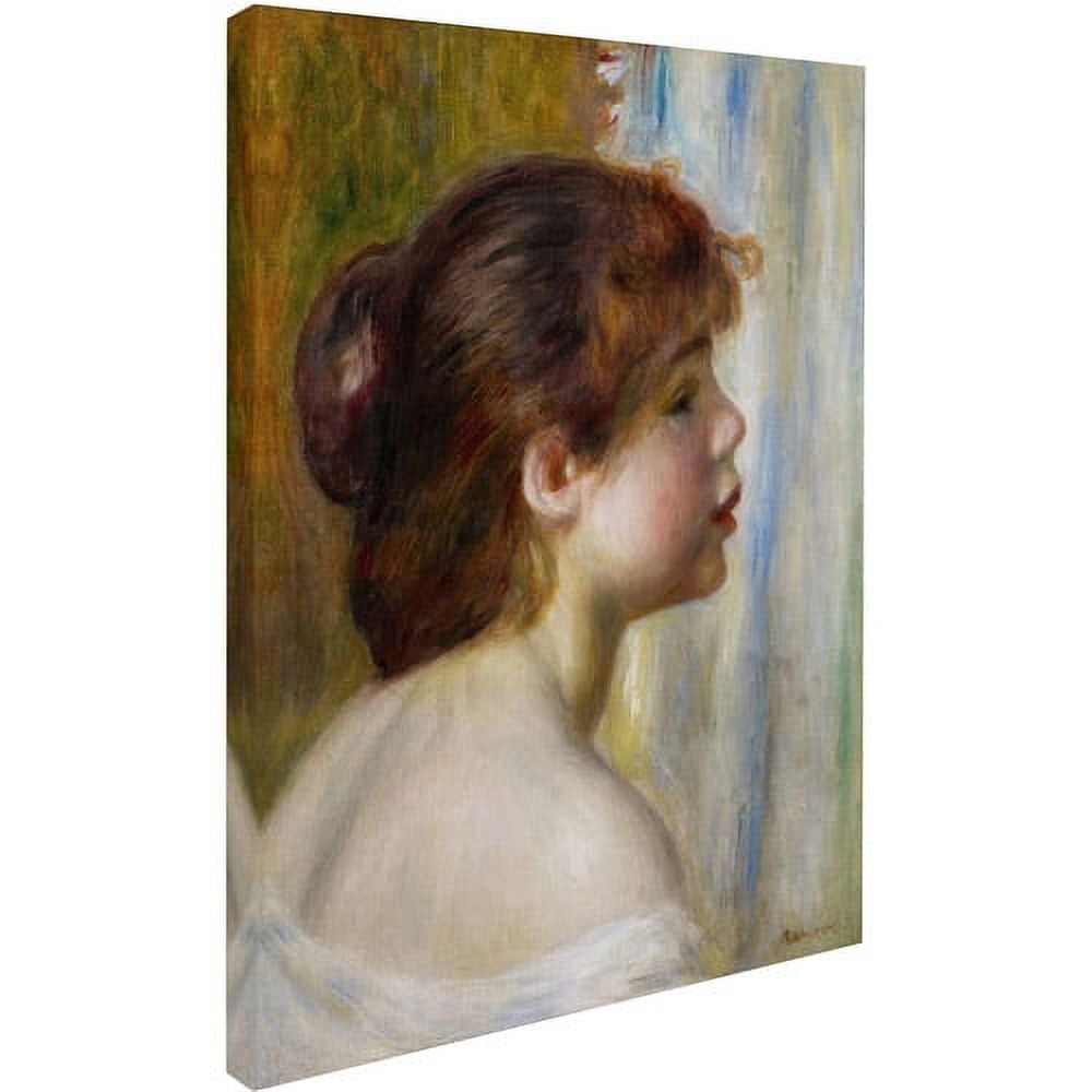 "Head of a Young Woman" Canvas Art by Pierre-Auguste Renoir