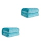 thumbnail image 4 of Inteprter Manta de franela Mantas lavables de color sólido reutilizables Interior Exterior Hogar Dormitorio Suministros de mantenimiento cálido Azul Azul 50x70cm 2piezas Inteprter CBP043855, 4 of 6