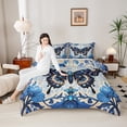thumbnail image 4 of Manfei Chic Butterfly Bedding Sets Toddler with Comforter, Bohemian Damask Mandala Duvet Insert, Botanical Floral Flower Comforter Sets Toddler Size, Super Cozy Bedroom Decorative, 2pcs Reversible, 4 of 8