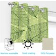 thumbnail image 5 of Coolnut Room Darkening Window Curtains Panels Drapes Green Leaves Mermaid Skins Thermal Insulated Grommet Blackout Curtains 84x55in 2 Panels, 5 of 5