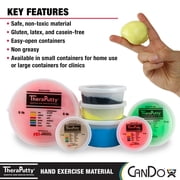 CanDo TheraPutty Exercise Material, 6 Oz, Yellow, X-Soft