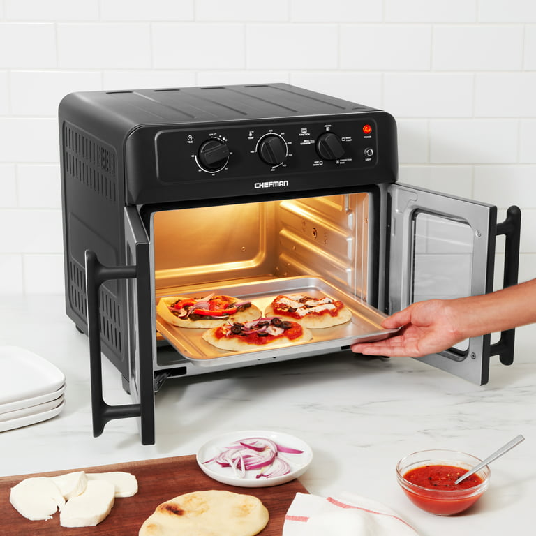 Chefman French Door Air Fryer Oven, 26 Quart Capacity, 5 Settings - Black,  New
