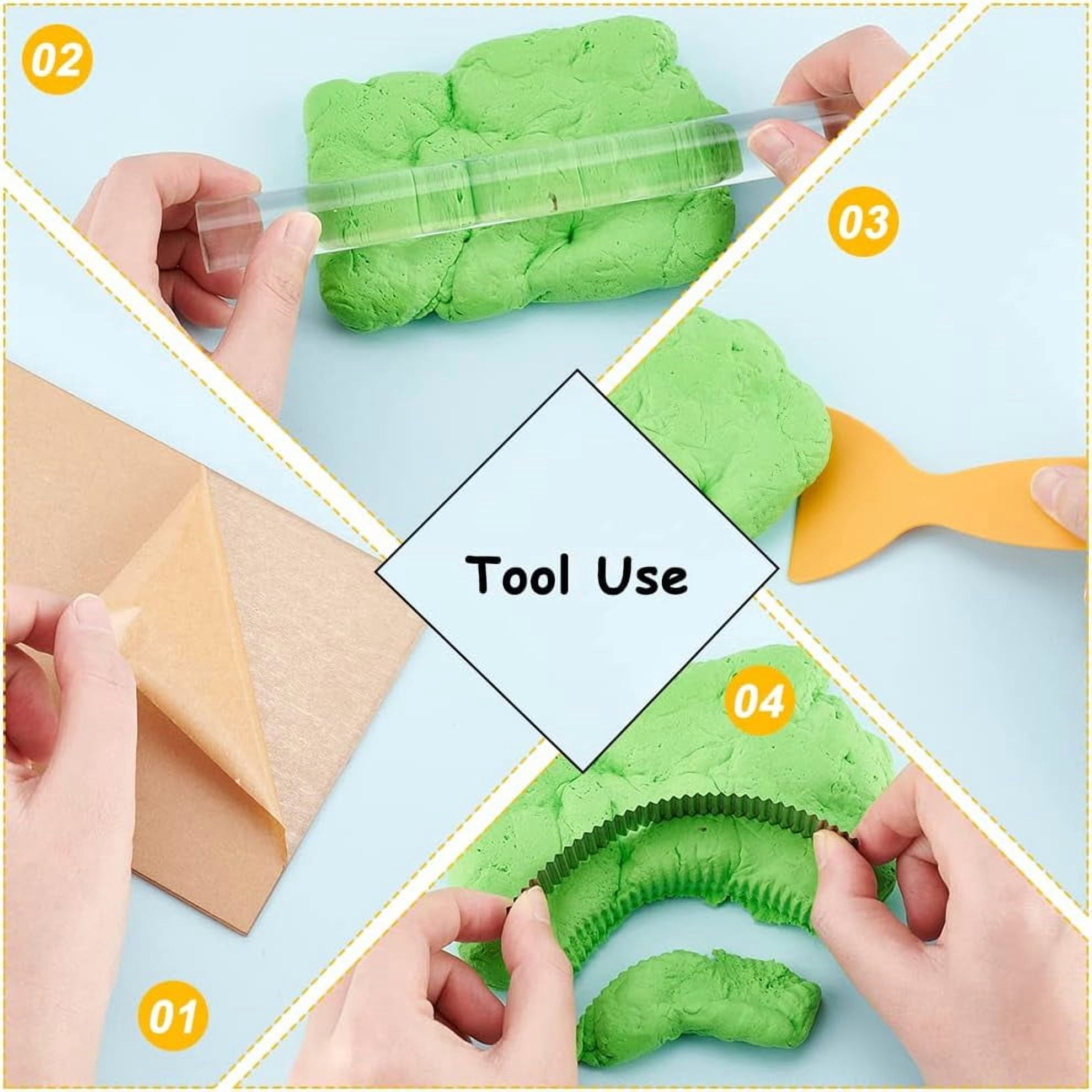 Clay Craft Tools Sets for Beginners Expert Art Crafts Clay Tools Kit with Stainless Steel Clay Tool Set and Triangle Plastic Scraper Tool DIY