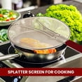 thumbnail image 4 of 13 inch Splatter Screen for Cooking with Thermo Plastic Rubber Handle, 4 of 7