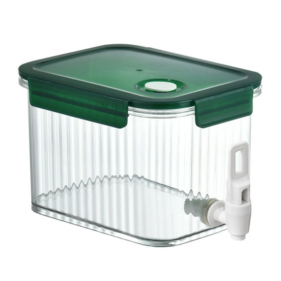 Gallickan Drink Dispensers for Fridge, 84 oz Beverage Liquid Drink Container with Faucet, Fruit Teapot Lemonade Milk Bucket Drink Container, Green