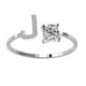 thumbnail image 1 of Guardurnaity Anillo abierto con letras mayúsculas, anillos de compromiso para mujer, joyería ornamental de viaje para interiores y exteriores, Type1 NO1, 1 of 5