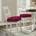 thumbnail image 2 of Shinnwa Chair Cushions 3.5" Thick Tufted Memory Foam Kitchen Chair Cushions Set of 4 Dual-layer Indoor Seat Cushions, 16.5" X 16.5", Non-Slip, Burgundy, 2 of 5