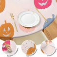 thumbnail image 4 of Happy Halloween Round Table Cloth with Elastic Edge Wrinkle Resistant Washable Pumpkin Spooky Table Covers Table Cloths for Halloween Birthday Wedding Graduation (52in), 4 of 7