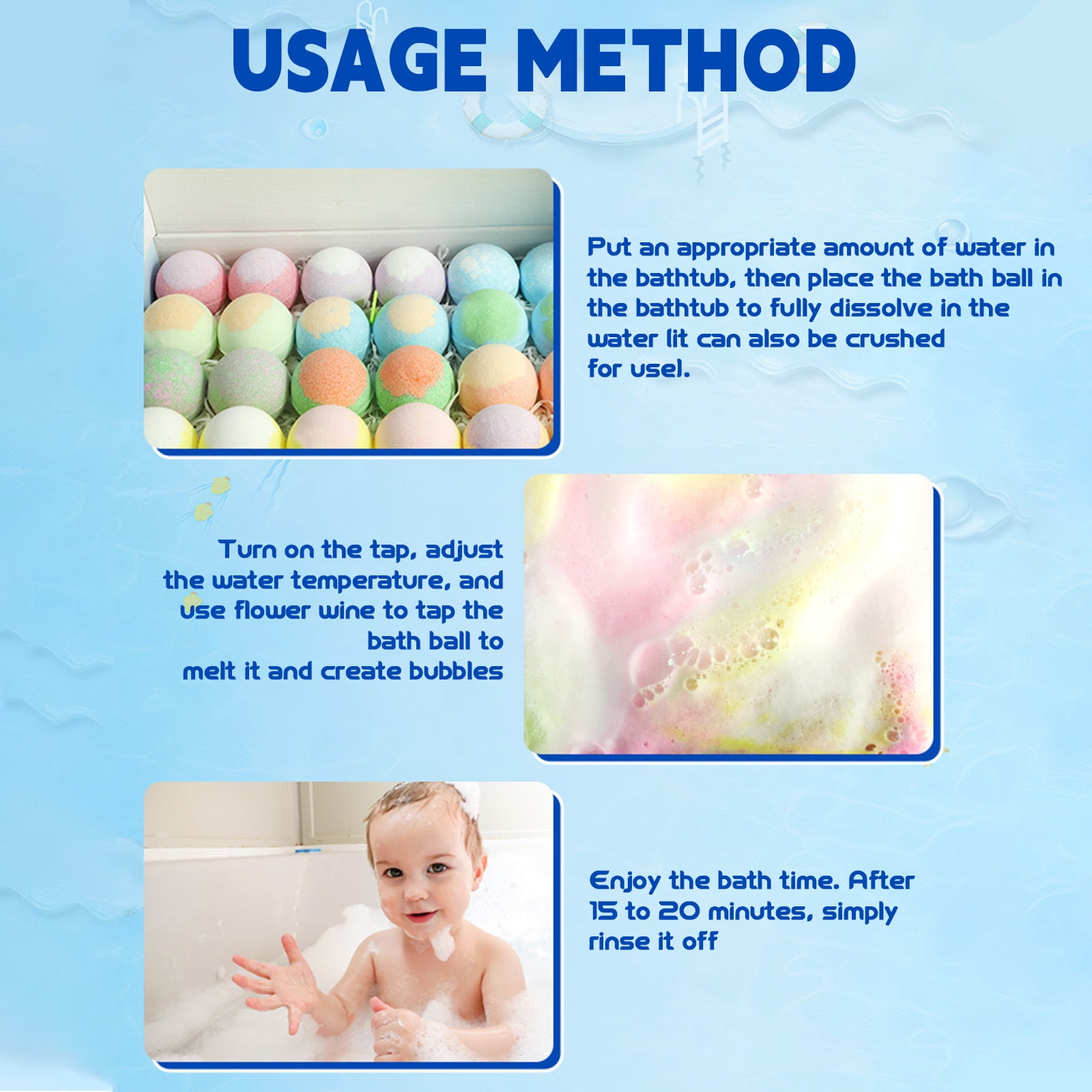 Bath Bomb for Kids with Surprise Inside, 24 Pcs Bath Bomb, Easter Gifts for Kids, Easter Basket Stuffers, Bubbles for Kids, Bath Toys for Kids