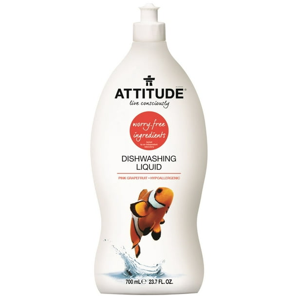 ATTITUDE Dishwashing Liquid, Pink Grapefruit, 23.7 Oz