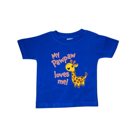 

Inktastic My Pawpaw Loves me- cute giraffe Gift Baby Boy or Baby Girl T-Shirt