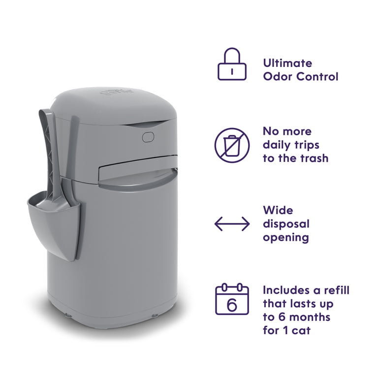 Litter Genie Easy Roll Cat Litter Disposal Pail, Odor Control photo 3