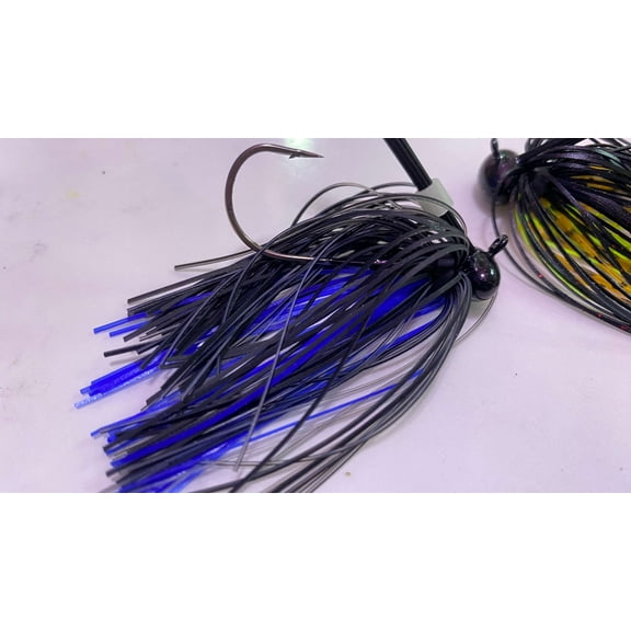 Headhunter Lures,  Football Jig Black/Blue, 3/8 oz