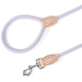 thumbnail image 3 of Rope Leash with Genuine Leather Connection, 6 FT/5 FT/4 FT, Heavy Duty Leash for Small Medium & Large Dogs (Purple,72 Inch), 3 of 6