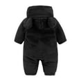 thumbnail image 5 of VKOYWKM Baby Boys Girls Romper with Ear Hooded Fuzzy Fleece Jumpsuit Infants Snowsuit Winter Winter Long Sleeve Zip Up Hooded Newborn Baby Onesies, 5 of 7