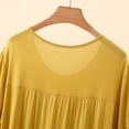 thumbnail image 3 of Puntoco Women's Tiered Ruffle Modal Nightgown, Crew Neck Short Sleeve Loose Midi Loungewear Dress, 3 of 9