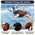thumbnail image 5 of ROZKITCH Dog Life Vest for Swimming Boating with Rescue Handle and Superior Buoyancy,High-Visibility Swimming Vest for Small Dogs,Orange,S, 5 of 8